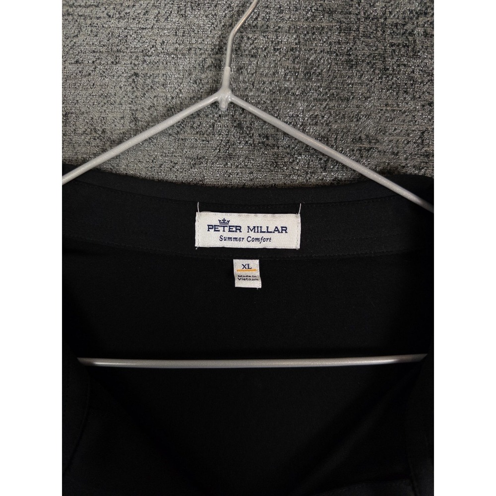 Peter Millar‎ Summer Comfort Polo Shirt Mens XL Black Logo Golf Performance - Picture 6 of 9